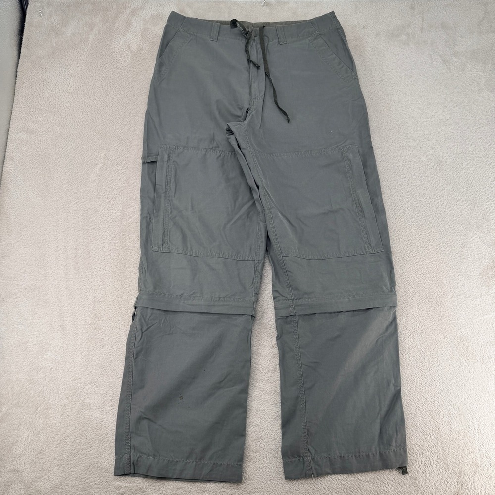 Gap Mens Convertible Cargo Pants Size M 32-34 Gray Preowned Stains Flaws